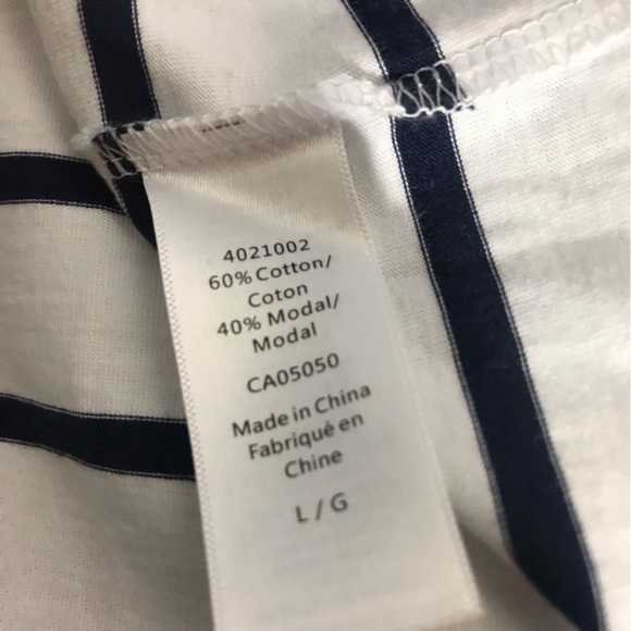2for$20 Jacob Blue and White Stripes Short Sleeve Large - Picture 7 of 7